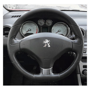 MEWANT steering wheel cover for Peugeot 308 2007-2013 / 308 CC 2009-2015 / 308 SW 2008-2014 / RCZ 2010-2015 / 3008 2009-2016 / 5008 2009-2017