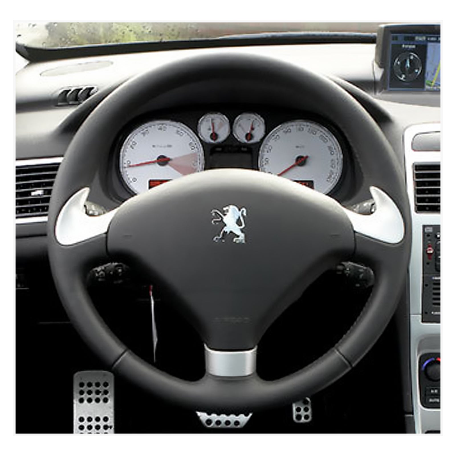 MEWANT steering wheel cover for Peugeot 307 CC 2004-2008 / 307 (Sport) 2006-2007