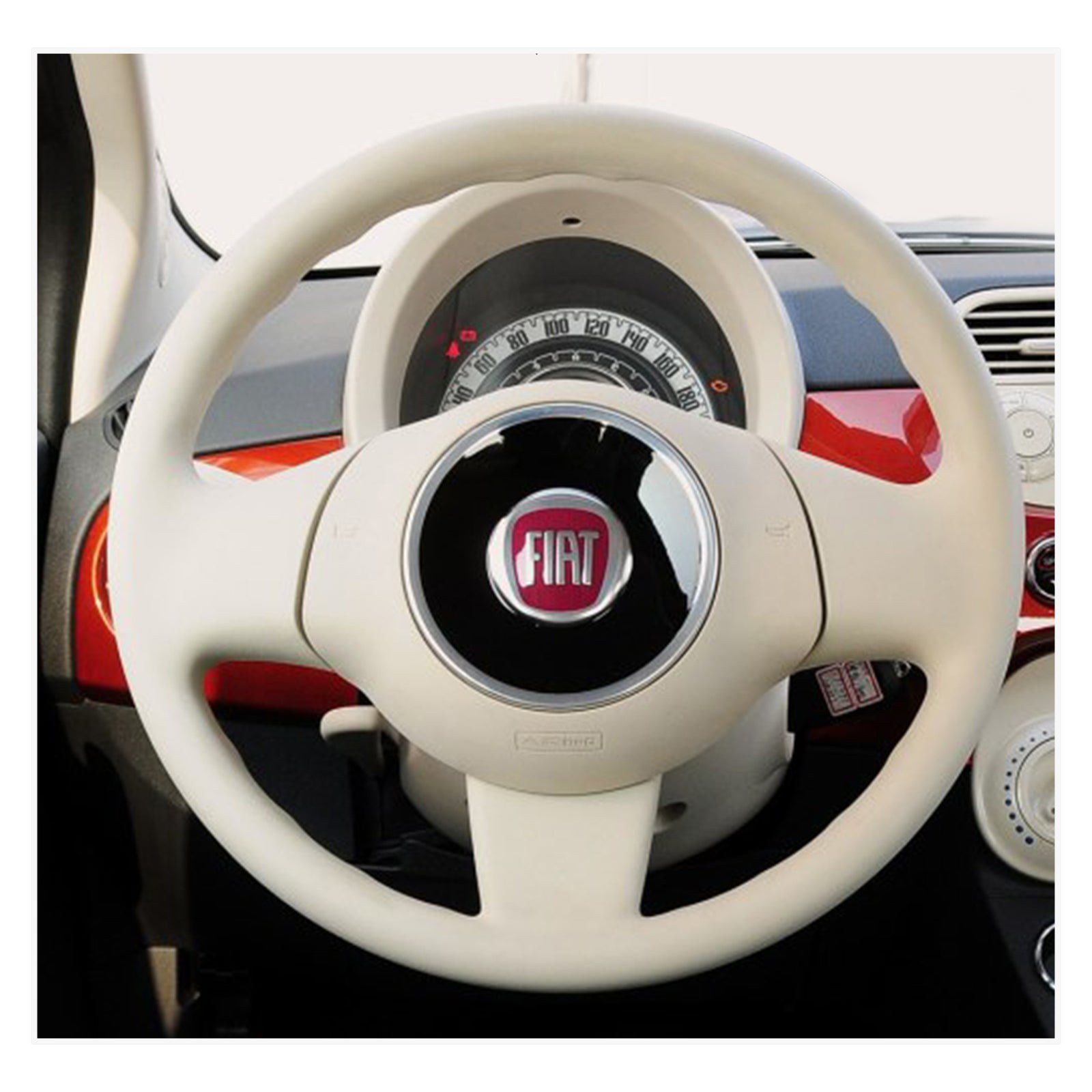 MEWANT Lenkradbezug für Fiat 500 2007-2015 / Fiat 500e 2014-2018 / Fiat 500C 2014-2017
