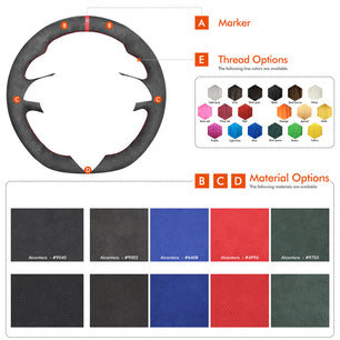 MEWANT Lenkradbezug für Nissan Qashqai III(J12) 2021-2024 / X-Trail IV(T33) 2021-2024 / Pathfinder IV(R53) 2023-2024