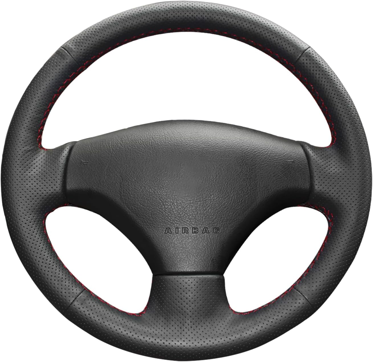 MEWANT Lenkradbezug für Peugeot 206 2007-2009 Peugeot 207 Citroen C2 per Hand Nähen Lenkradschoner