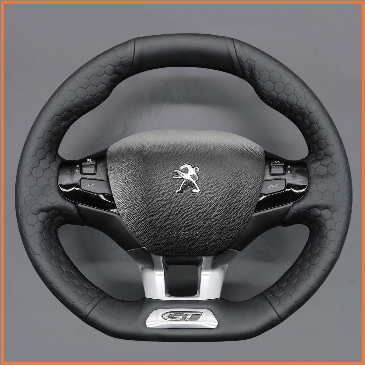 MEWANT Lenkradbezug für Peugeot 208 (GTi/GT Line/GT) / 308 (GT/GTi/GT Line)  / 308 SW (GT/GT Line)  / (GT Line)