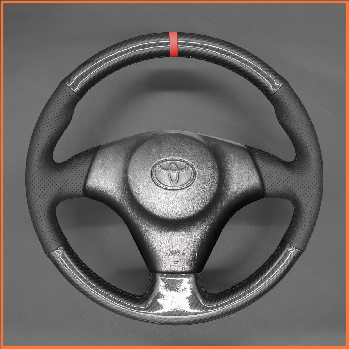 MEWANT Lenkradbezug für Toyota RAV4 1998-2003 / Celica 1999-2006 / Matrix 2002-2008 / MR2 1999-2007/ Supra 1996-2002 / Voltz 2002-2004 / Caldina 1997-2002 / MR-S 1999-2007 / Corolla (US) 2003-2008