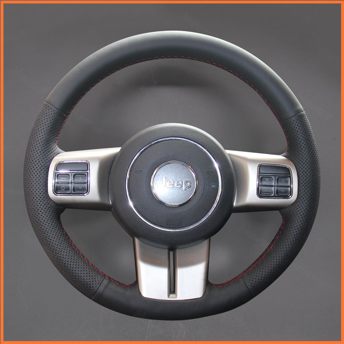 MEWANT Lenkradbezug für Jeep Cherokee IV(KK) / Grand Cherokee IV(WK2) / Compass I(MK49) / Patriot / Wrangler (JK)