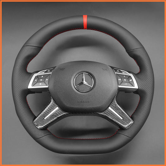 MEWANT steering wheel cover for Benz GL 63 AMG (X166) ML 63 AMG (W166) G 63 AMG (W463 G 65 AMG (W463) G-Class