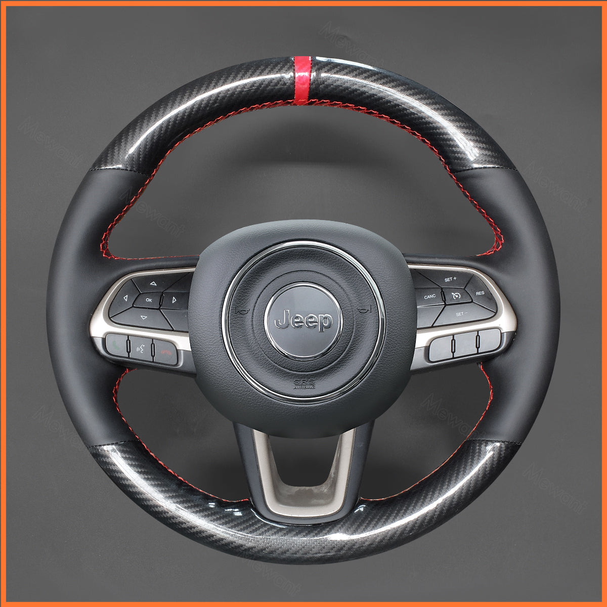 MEWANT Lenkradbezug für Jeep Compass II(MP) 2017-2021 / Renegade (BU) 2014-2023