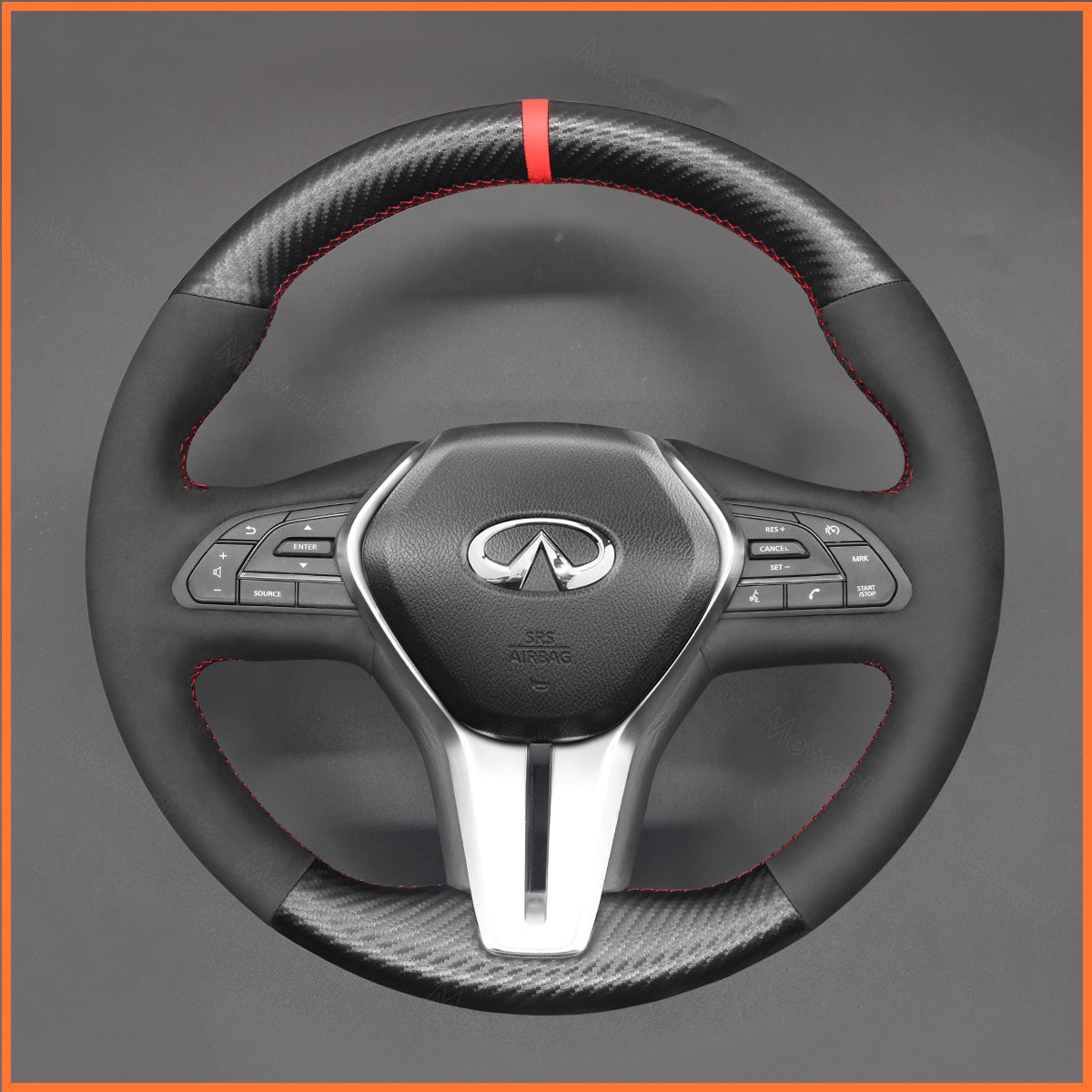 MEWANT Lenkradbezug für Infiniti Q50 2018 / Q60 2016-2019 / QX50 2018-2019