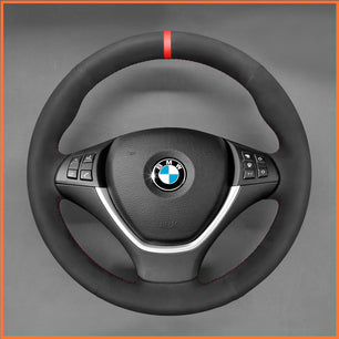 MEWANT Lenkradbezug für BMW X5 E70 2006-2013 / X6 E71 2008-2014 / X6 E72 (ActiveHybrid X6) 2009-2010