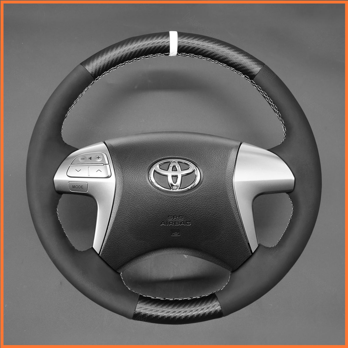 MEWANT Lenkradbezug für Toyota Highlander 2007-2014 / Camry 2006-2011 / Isis 2007-2011 / Mark X Zio 2007-2013 / Premio 2007-2016 / Noah (Voxy) 2007-2013 / Previa (Estima) 2006-2015