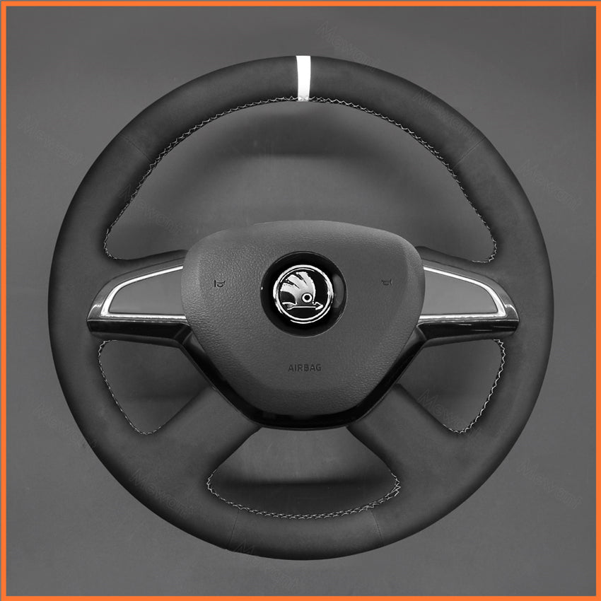 MEWANT Lenkradbezug für Skoda Citigo Fabia Superb Roomster Rapid Octavia 2013-2015