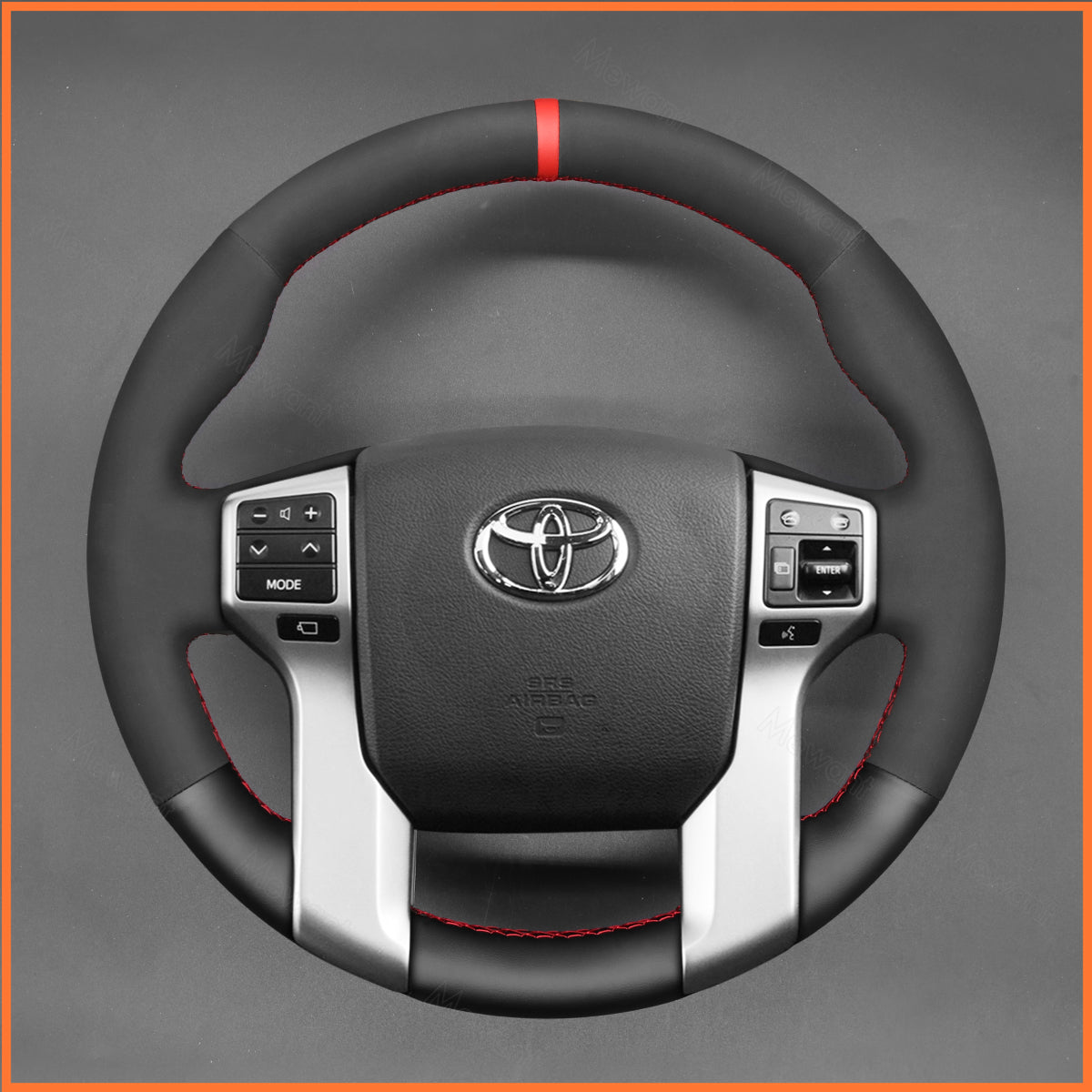 MEWANT Lenkradbezug für Toyota 4-Runner 2015-2022 / Land Cruiser 150 Series (J150) 2010-2017 / Sequoia 2014-2020 / Tacoma 2019-2024 / Tundra 2014-2022