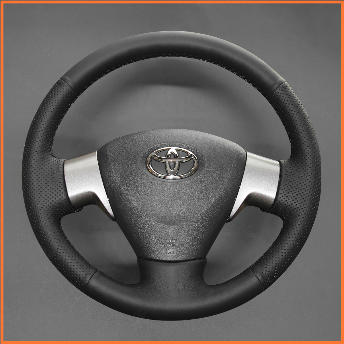 MEWANT Lenkradbezug für Toyota Corolla 2006-2010 / Auris 2006-2010 / Isis 2009-2011 / Aygo (UK) 2012-2014 / Ractis 2005-2010 / Matrix 2008-2010 / Sienta 2013-2015 / Noah (Voxy) 2007-2013