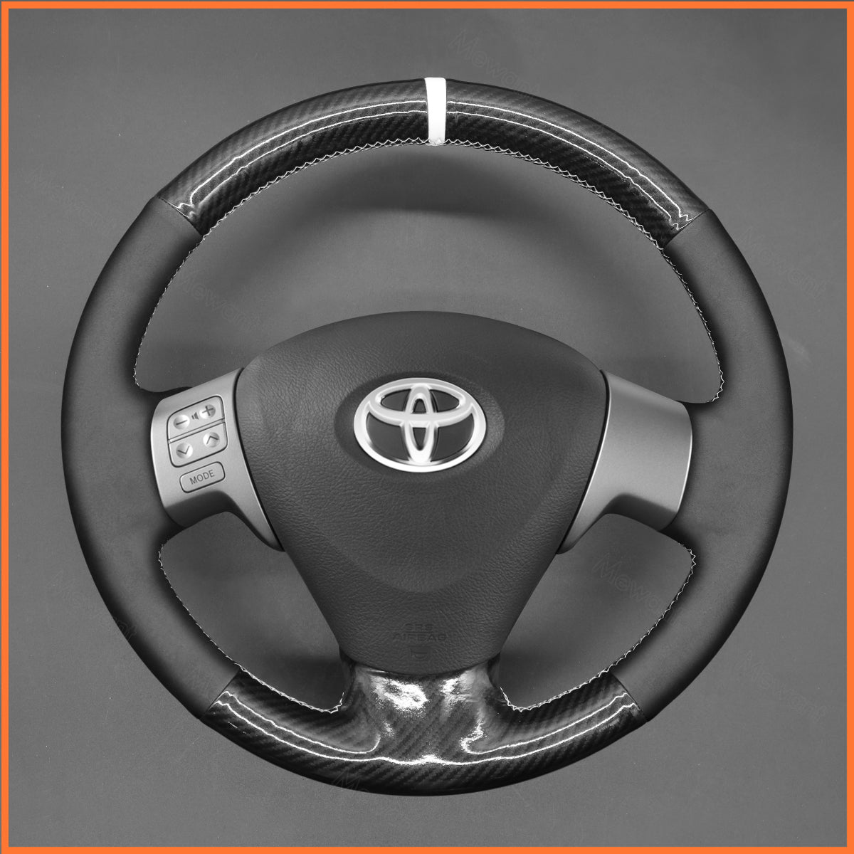 MEWANT Lenkradbezug für Toyota Corolla 2006-2010 / Auris 2006-2010 / Isis 2009-2011 / Aygo (UK) 2012-2014 / Ractis 2005-2010 / Matrix 2008-2010 / Sienta 2013-2015 / Noah (Voxy) 2007-2013