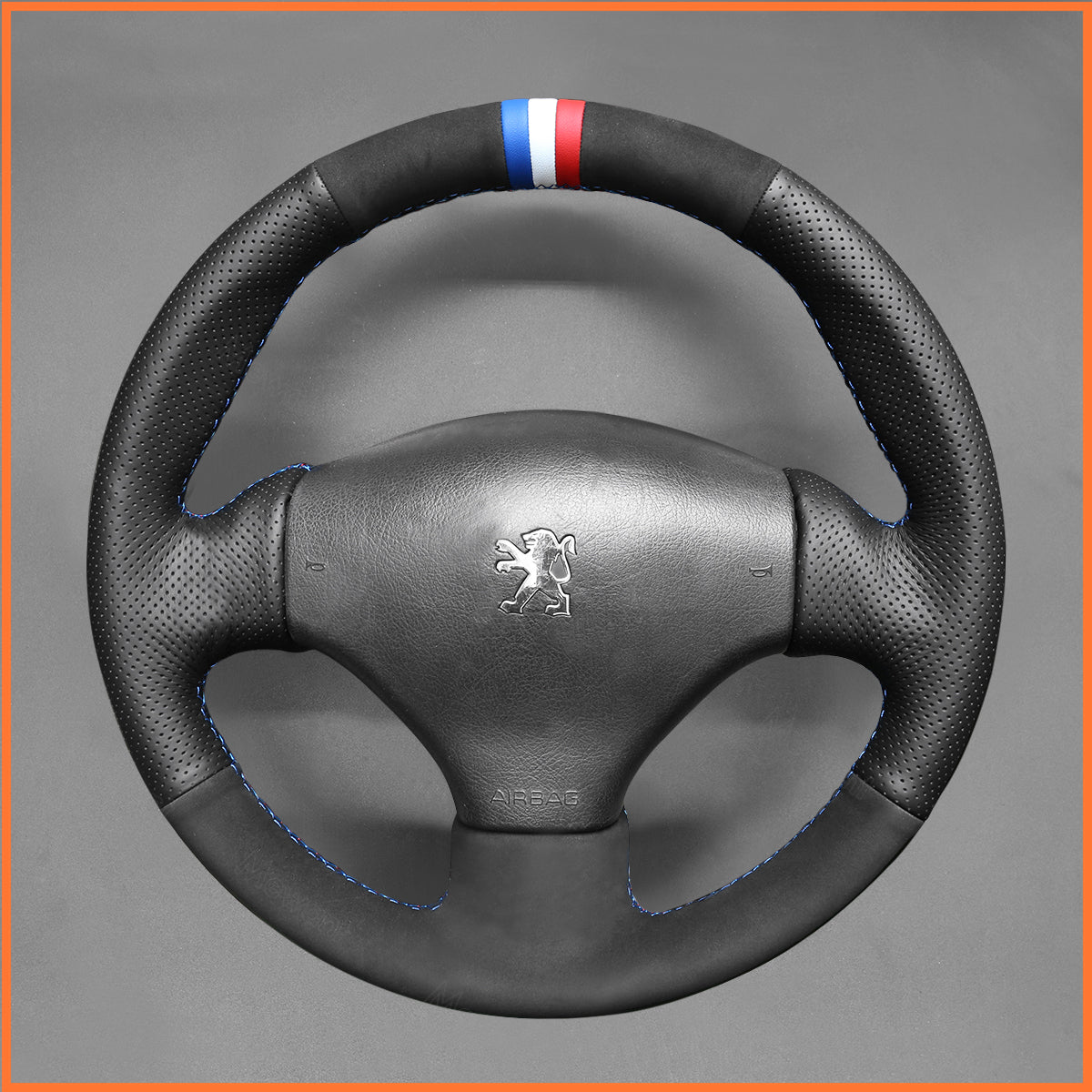 MEWANT steering wheel cover for Peugeot 206 2001-2009 / 206 CC 2001-2007 / 206 SW 2002-2007
