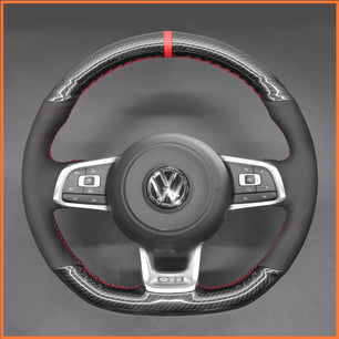 MEWANT Lenkradbezug für Volkswagen VW Golf Jetta Polo Scirocco Arteon Passat Tiguan T-Roc（
