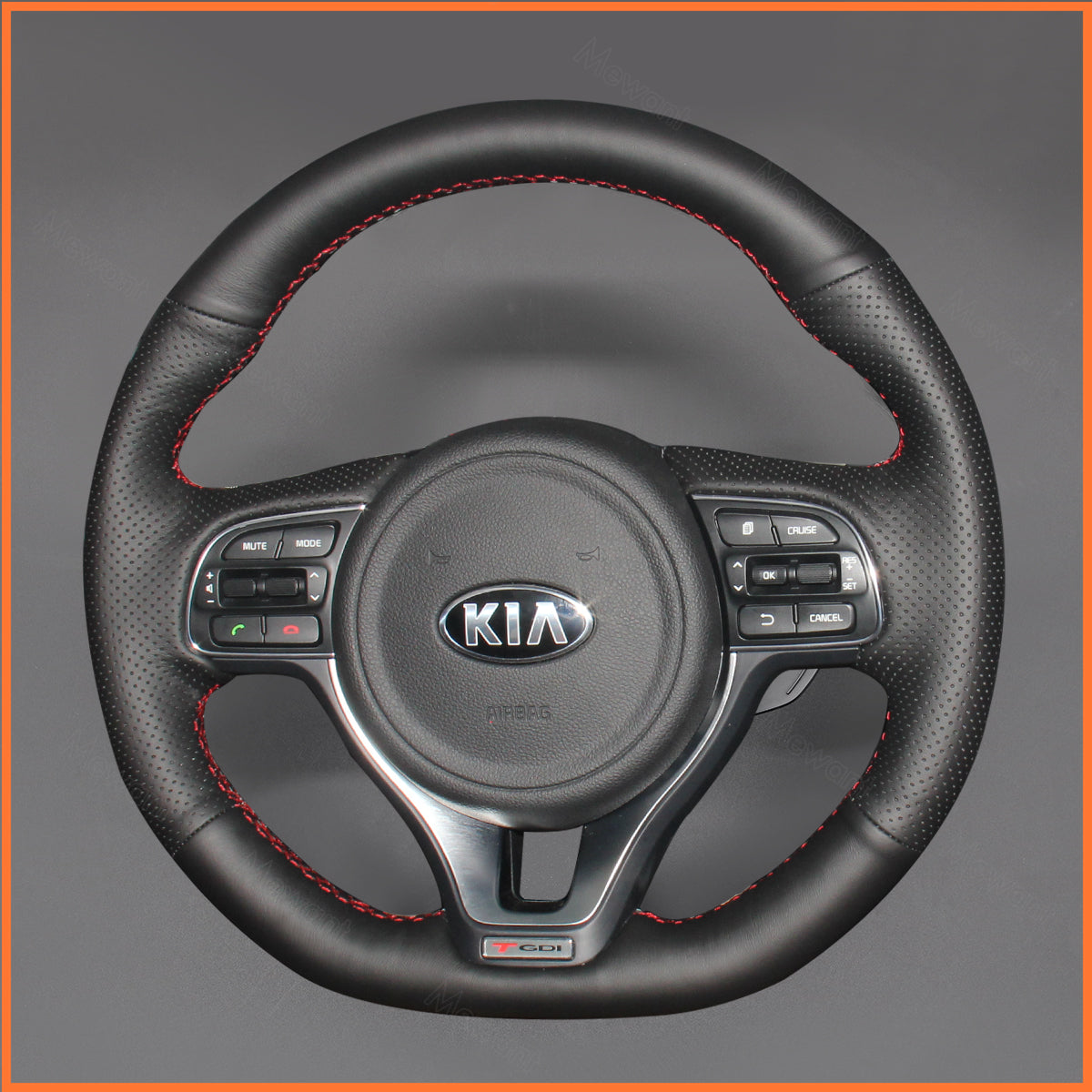 MEWANT Lenkradbezug für Kia Sportage 4 (GT-Line) 2016-2018 / Optima 4 (GT-Line) 2016-2018