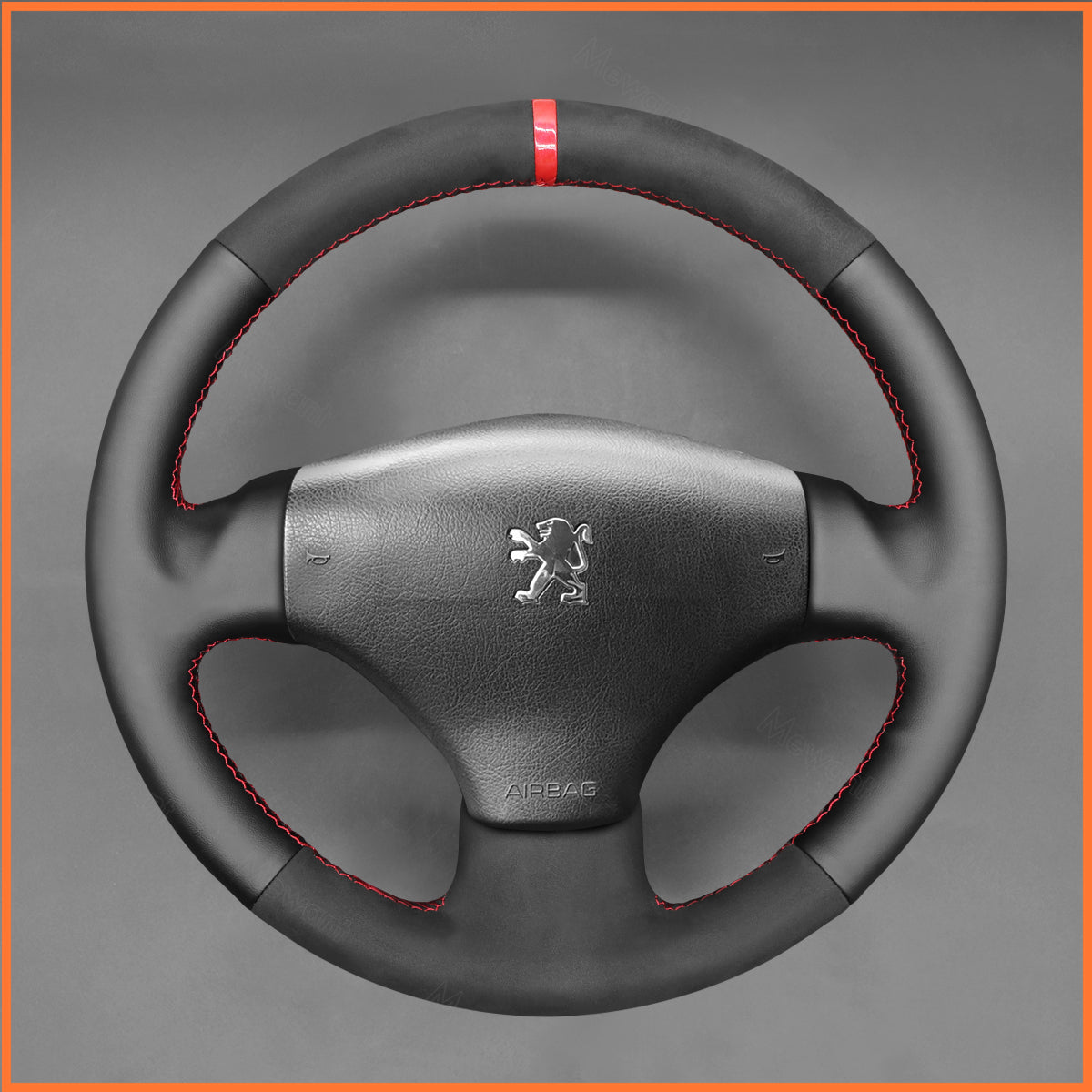 MEWANT steering wheel cover for Peugeot 206 2001-2009 / 206 SW 2002-2007