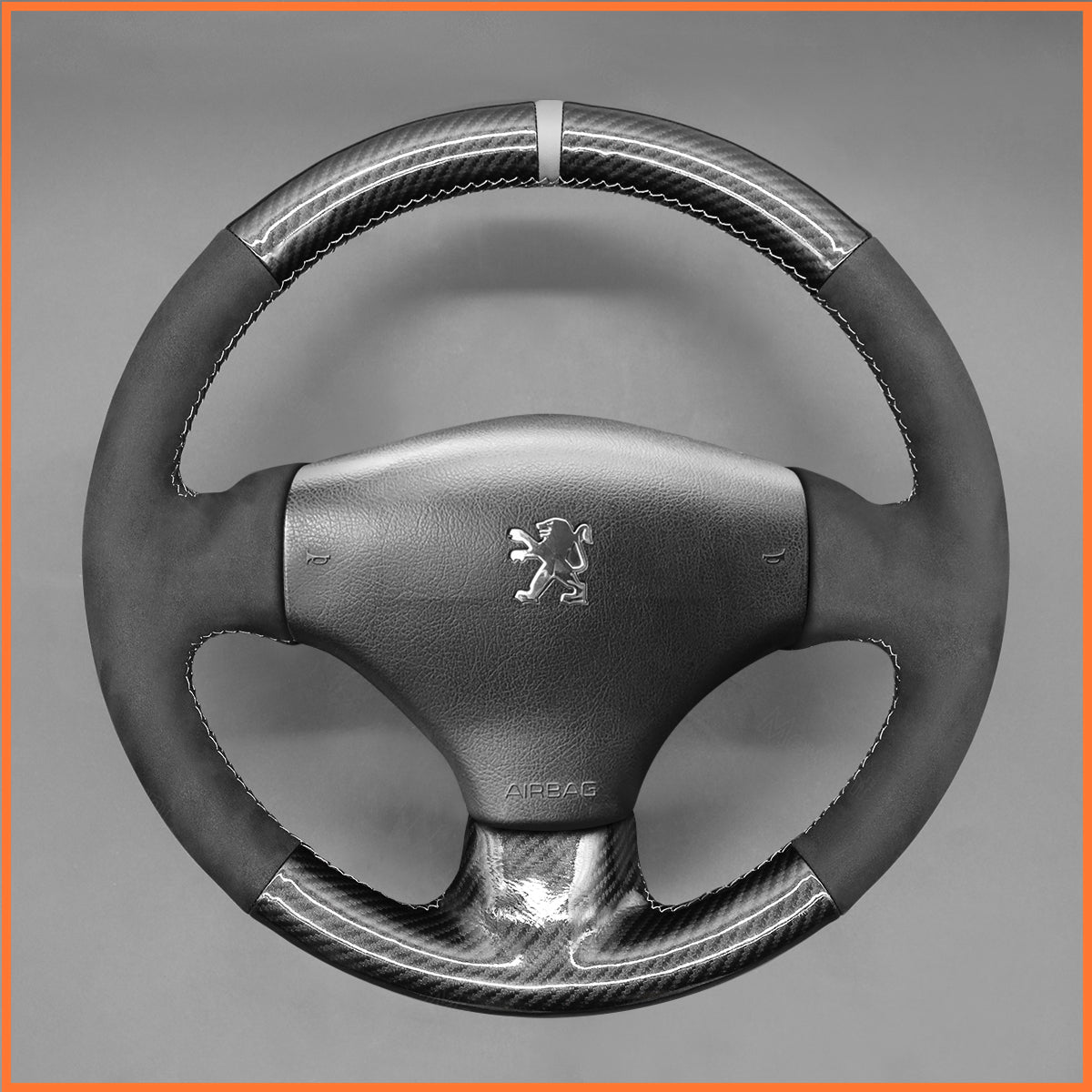 MEWANT steering wheel cover for Peugeot 206 2001-2009 / 206 CC 2001-2007 / 206 SW 2002-2007