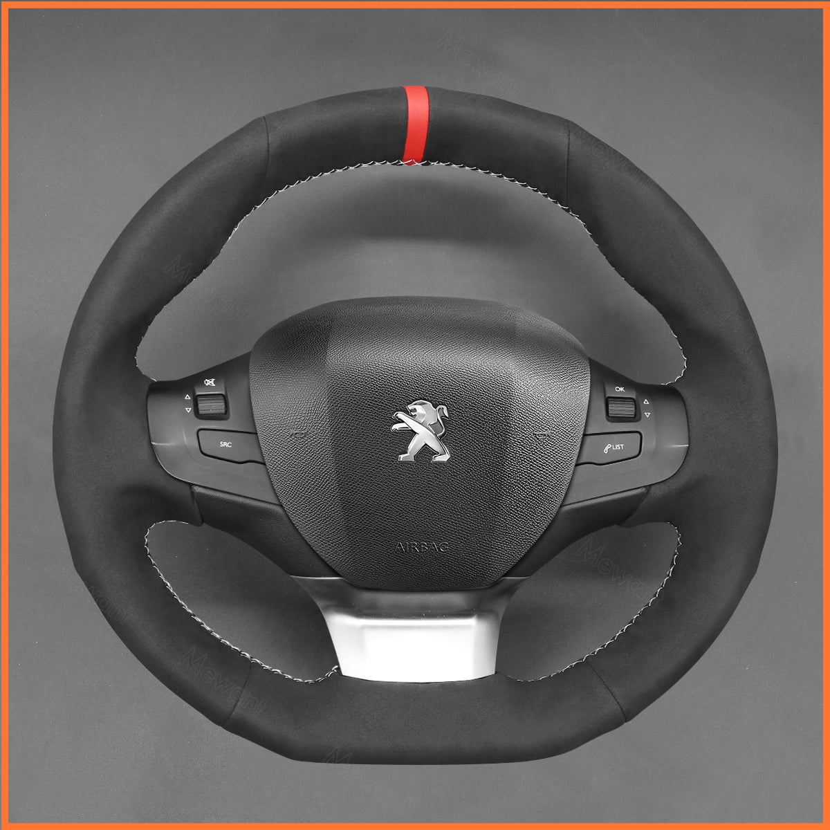MEWANT steering wheel cover for Peugeot 308 2013-2021 / 308 SW 2014-2021