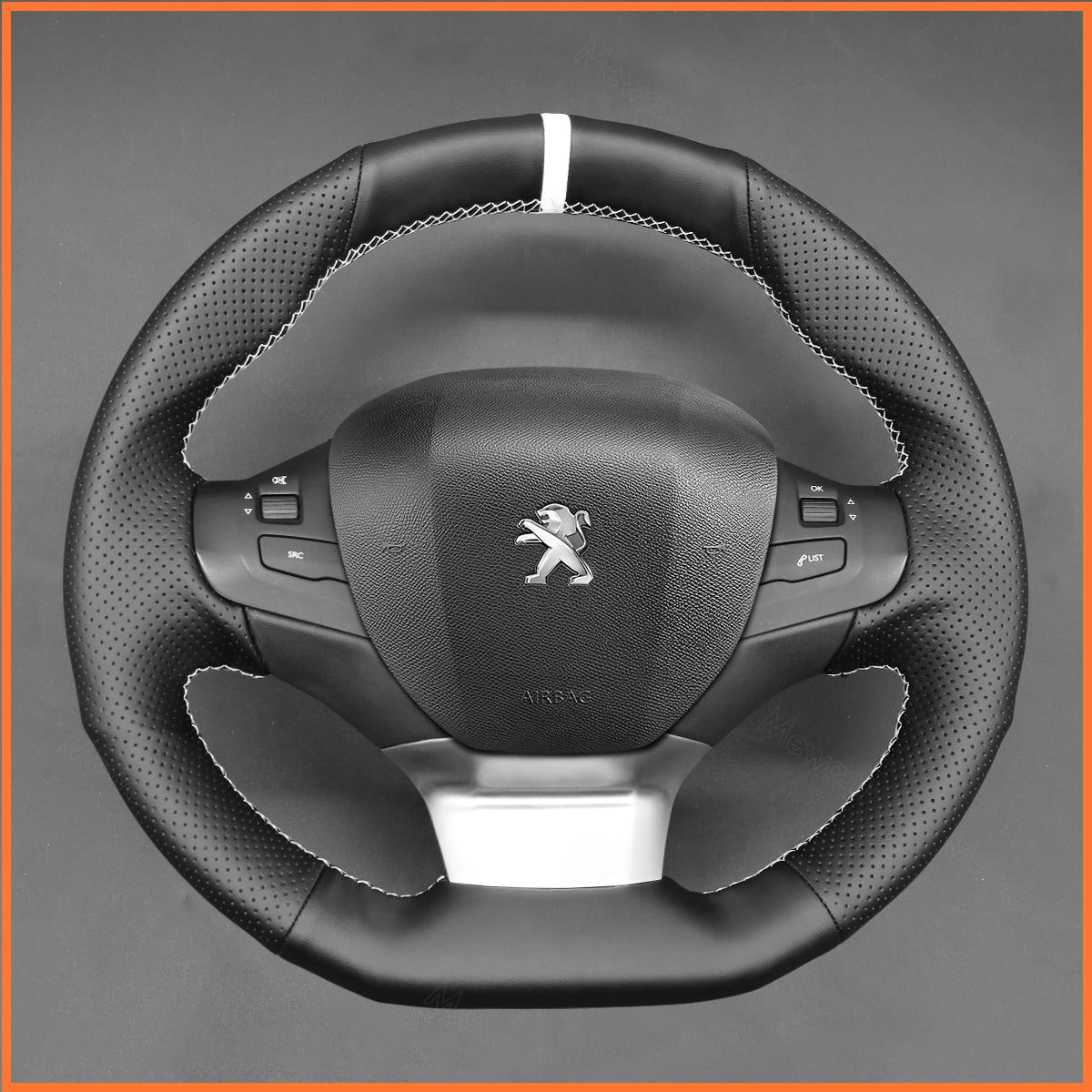 MEWANT steering wheel cover for Peugeot 308 2013-2021 / 308 SW 2014-2021