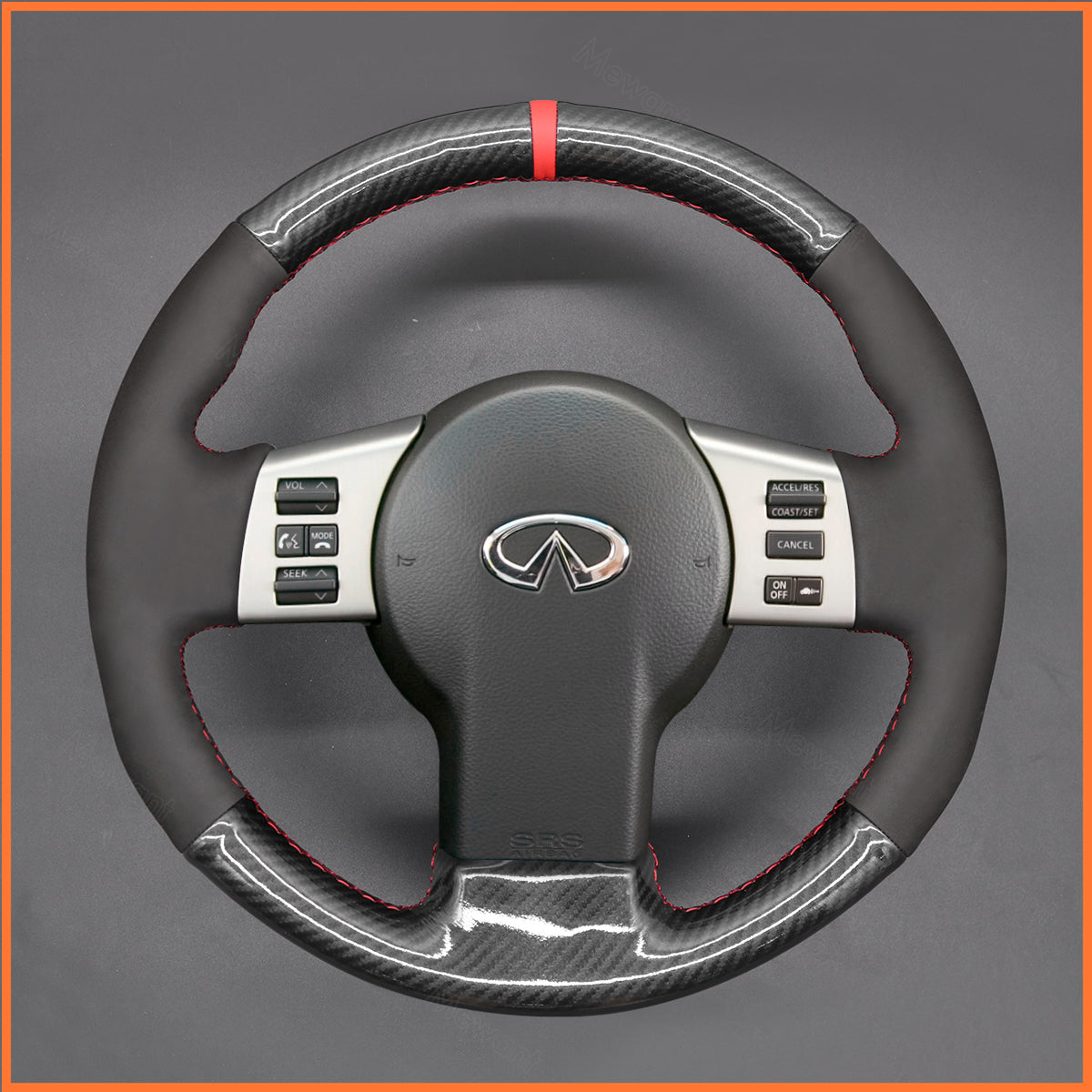 MEWANT Steering Wheel Cover for Nissan 350Z 2002-2009 / Infiniti FX FX45 2004-2008