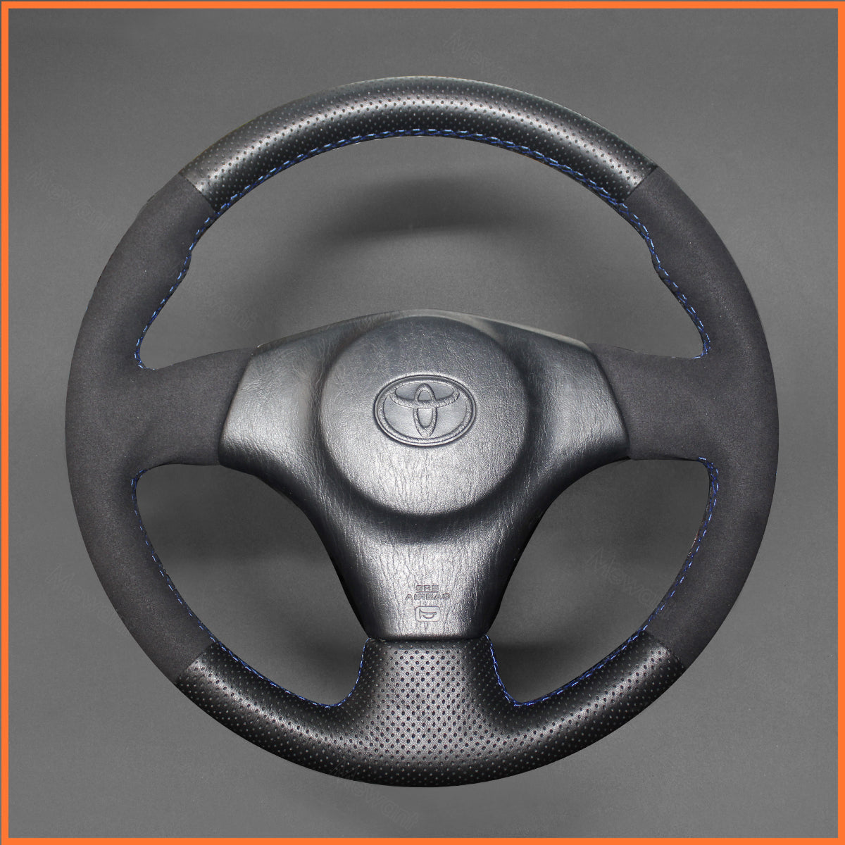MEWANT Lenkradbezug für Toyota RAV4 1998-2003 / Celica 1999-2006 / Matrix 2002-2008 / MR2 1999-2007/ Supra 1996-2002 / Voltz 2002-2004 / Caldina 1997-2002 / MR-S 1999-2007 / Corolla (US) 2003-2008