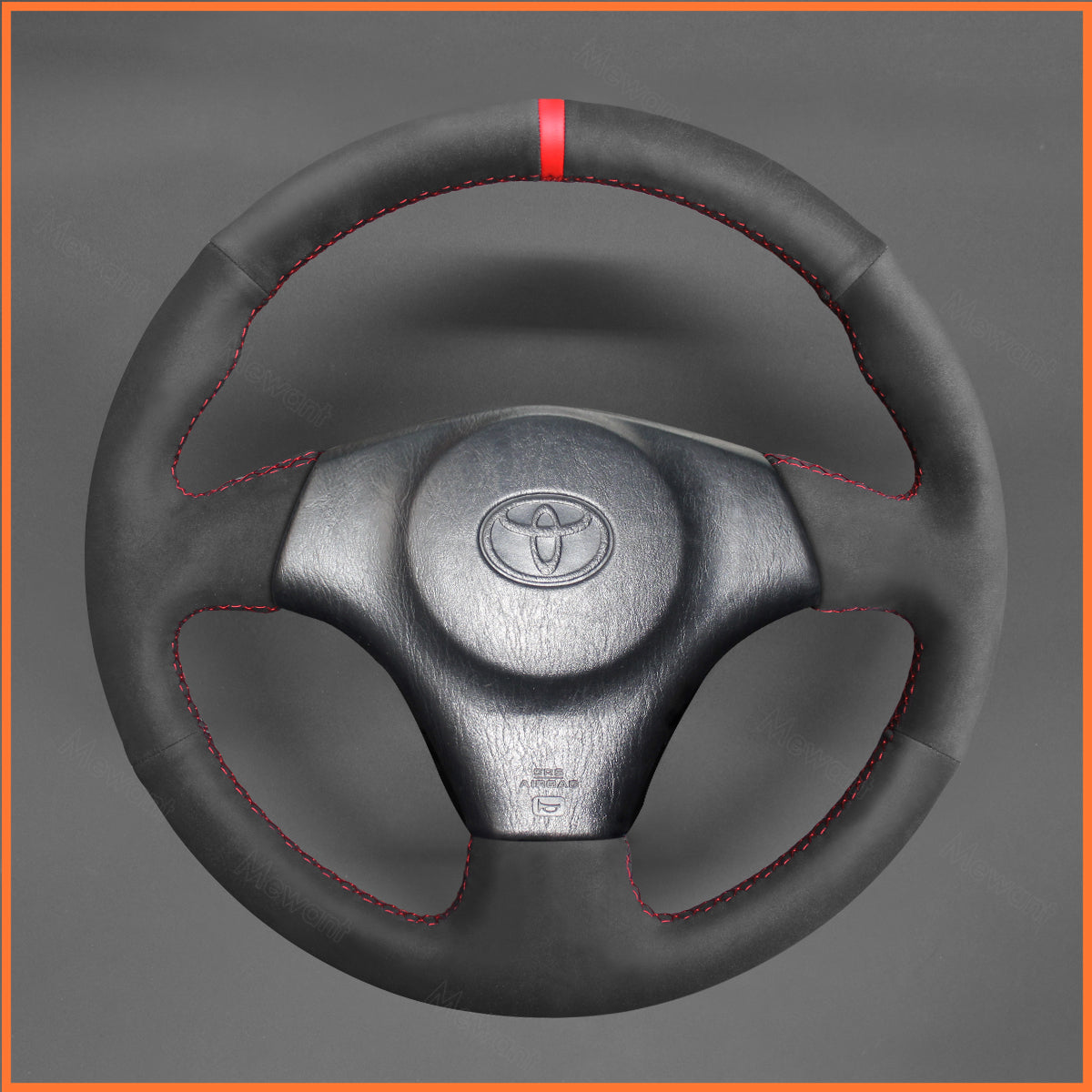 MEWANT Lenkradbezug für Toyota RAV4 1998-2003 / Celica 1999-2006 / Matrix 2002-2008 / MR2 1999-2007/ Supra 1996-2002 / Voltz 2002-2004 / Caldina 1997-2002 / MR-S 1999-2007 / Corolla (US) 2003-2008
