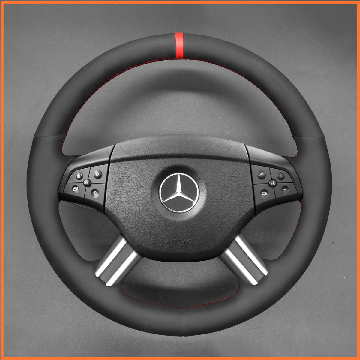 MEWANT steering wheel cover for Mercedes-Benz GL-Class X164 2007-2008 / M-Class 2006-2008
