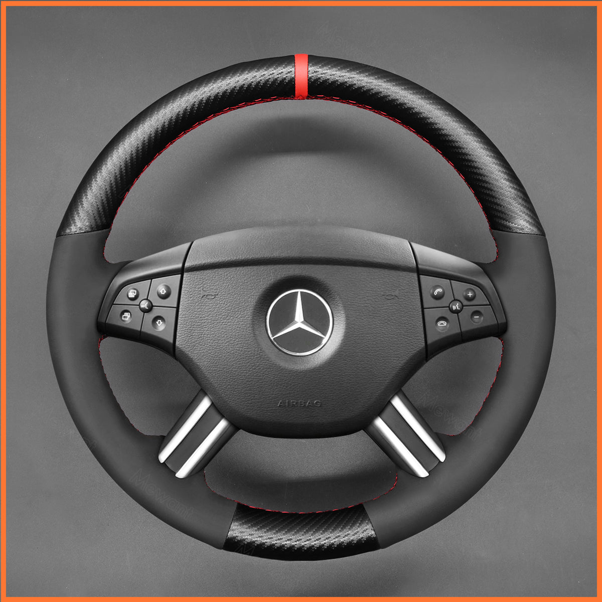 MEWANT steering wheel cover for Mercedes-Benz GL-Class X164 2007-2008 / M-Class 2006-2008