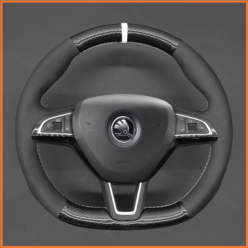 MEWANT Lenkradbezug für Skoda Octavia Fabia Kodiaq Citigo Superb Scala 2016-2019