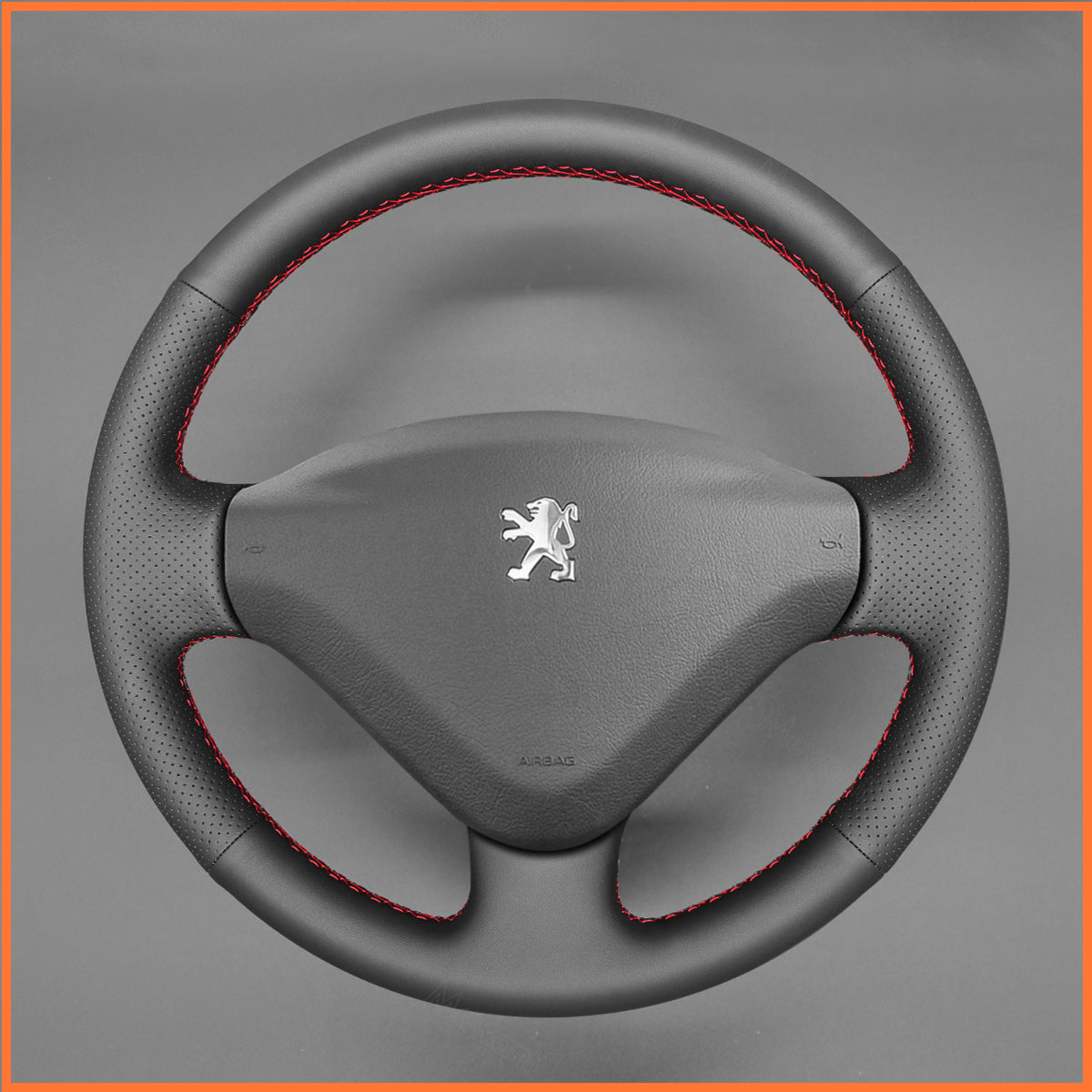 MEWANT Lenkradbezug für Peugeot 206 (206+/206 Plus) / 207/207 CC / 207 SW/Expert (Expert Tepee) / Partner/Partner Tepee Citroen Berlingo/Jumpy/FIAT Scudo