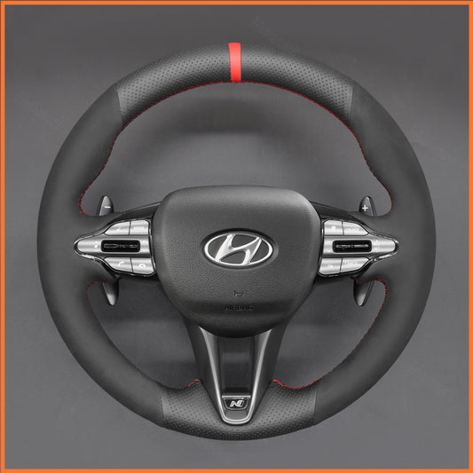 MEWANT Lenkradbezug für Hyundai i20 N 2021-2023 / i20 N Line 2021-2023 / i30 N 2017-2023 / i30 N Line 2017-2023 / Kona N 2021-2023