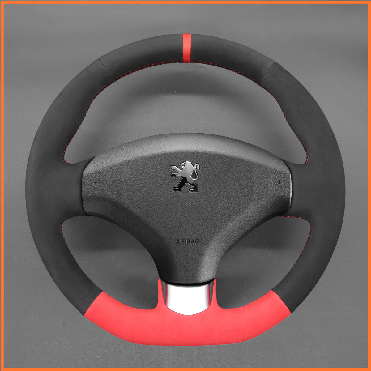 MEWANT steering wheel cover for Peugeot 308 2007-2013 / 308 CC 2009-2015 / 308 SW 2008-2014 / RCZ 2010-2015 / 3008 2009-2016 / 5008 2009-2017