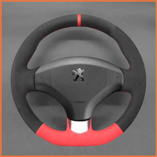 MEWANT steering wheel cover for Peugeot 308 2007-2013 / 308 CC 2009-2015 / 308 SW 2008-2014 / RCZ 2010-2015 / 3008 2009-2016 / 5008 2009-2017