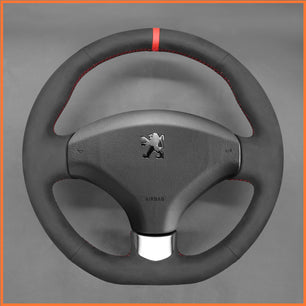 MEWANT steering wheel cover for Peugeot 308 2007-2013 / 308 CC 2009-2015 / 308 SW 2008-2014 / RCZ 2010-2015 / 3008 2009-2016 / 5008 2009-2017