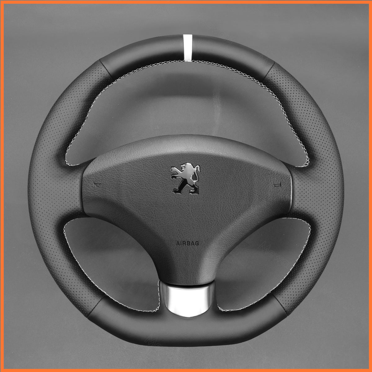 MEWANT steering wheel cover for Peugeot 308 2007-2013 / 308 CC 2009-2015 / 308 SW 2008-2014 / RCZ 2010-2015 / 3008 2009-2016 / 5008 2009-2017