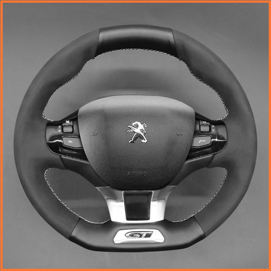 MEWANT Lenkradbezug für Peugeot 208 (GTi/GT Line/GT) / 308 (GT/GTi/GT Line) / 308 SW (GT/GT Line) / 2008 (GT Line) 2015-2019