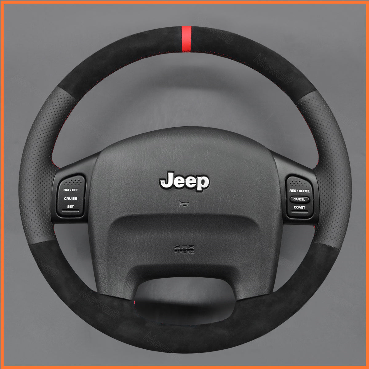 MEWANT Lenkradbezug für Jeep Wrangler 2003- 2006 Jeep Grand Cherokee 1999 -2004