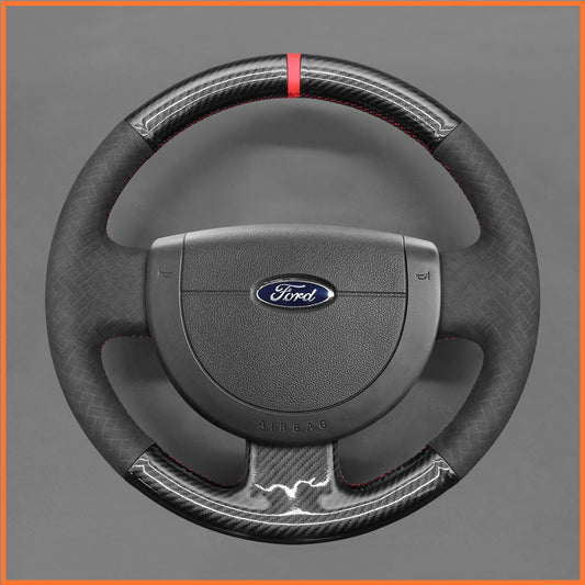 MEWANT Lenkradbezug für Fiesta MK6 2002-2008 Fusion 2002-2012 Transit Connect 2002-2013