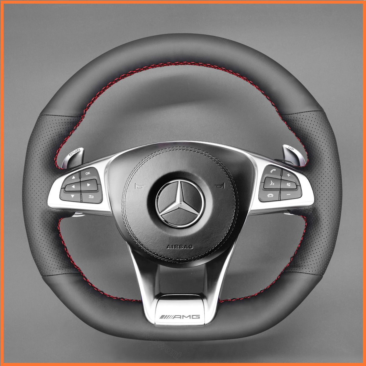 MEWANT Lenkradbezug für Benz AMG GT C190 R190 C 63 W205 CLA 45 C117 E 43 W213 SLC 43 SL 63 - Mewant.de