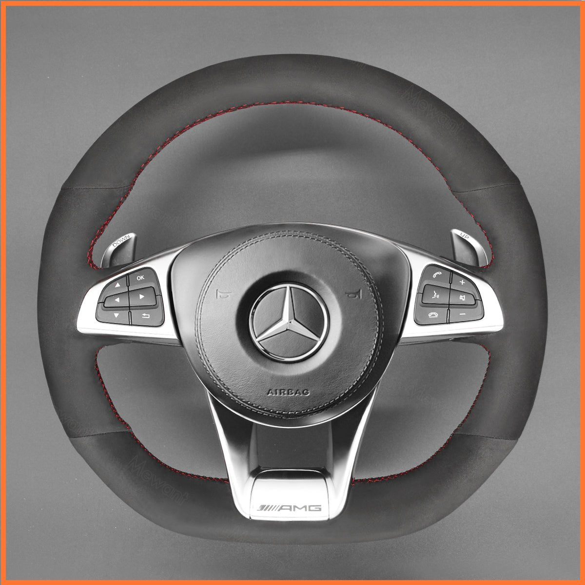 MEWANT Lenkradbezug für Benz AMG GT C190 R190 C 63 W205 CLA 45 C117 E 43 W213 SLC 43 SL 63 - Mewant.de