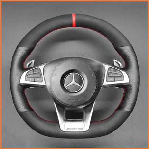 MEWANT Lenkradbezug für Benz AMG GT C190 R190 C 63 W205 CLA 45 C117 E 43 W213 SLC 43 SL 63 - Mewant.de